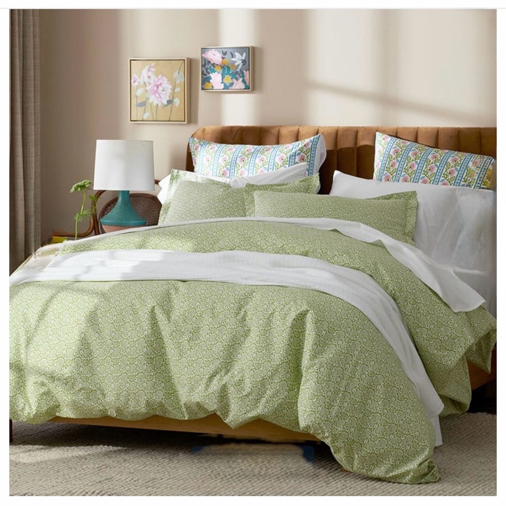 The Company Store mini garden classic cool cotton percale comforter floral king